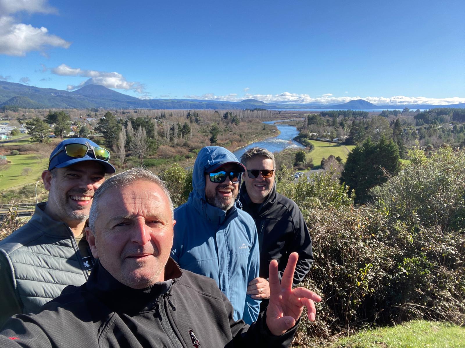 Walking above the Tongariro River